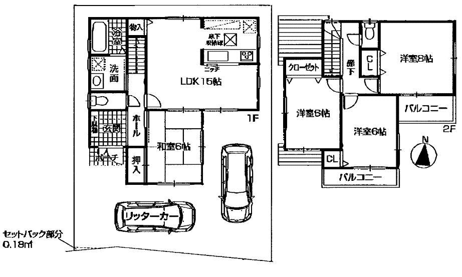 Floor plan. 25.6 million yen, 4LDK, Land area 114.16 sq m , Building area 96.39 sq m