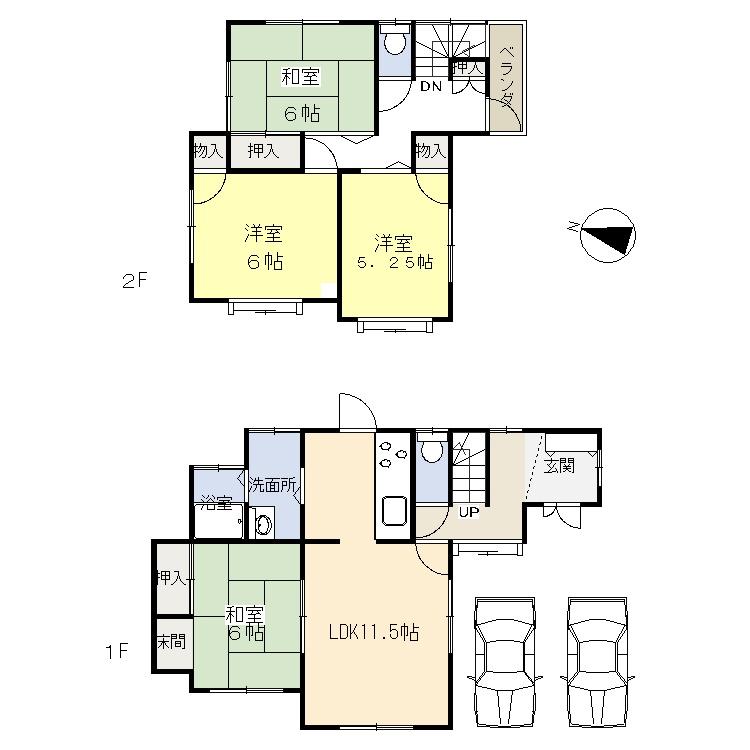 Floor plan. 6.8 million yen, 4LDK, Land area 110.56 sq m , Building area 89.09 sq m floor plan