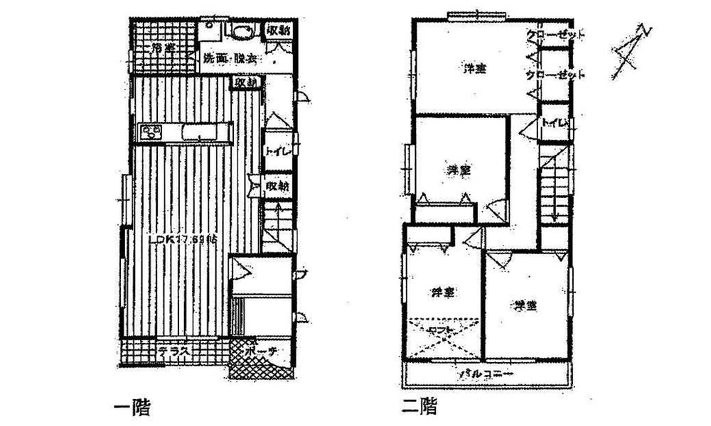 Floor plan. 26,800,000 yen, 4LDK, Land area 106 sq m , Building area 101 sq m about 18LDK Second floor 4 room