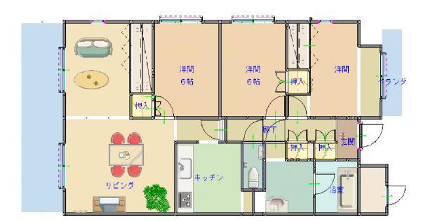 Floor plan. 3LDK, Price 10.8 million yen, Changes in the occupied area 76.5 sq m Mato 16 quires living