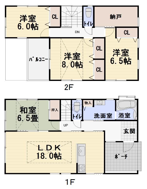 Floor plan. 24,410,000 yen, 4LDK, Land area 151 sq m , Building area 125.87 sq m