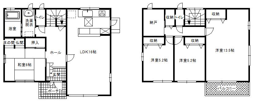 Floor plan. 12.8 million yen, 4LDK + S (storeroom), Land area 200.5 sq m , Building area 120.9 sq m