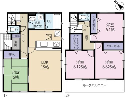 Floor plan. 21.5 million yen, 4LDK, Land area 160.36 sq m , Building area 96.9 sq m