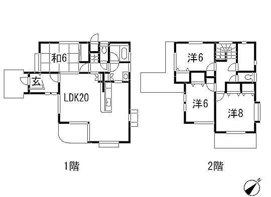 Floor plan. 21.3 million yen, 4LDK, Land area 170 sq m , Building area 110.95 sq m