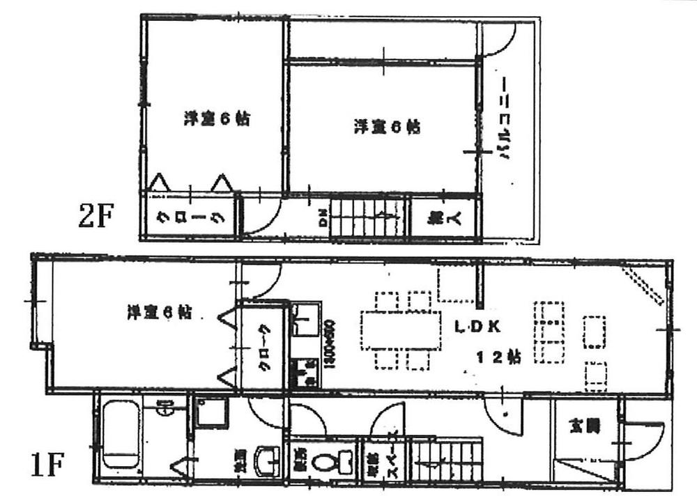 Floor plan. 15.8 million yen, 3LDK, Land area 106 sq m , Building area 74.52 sq m