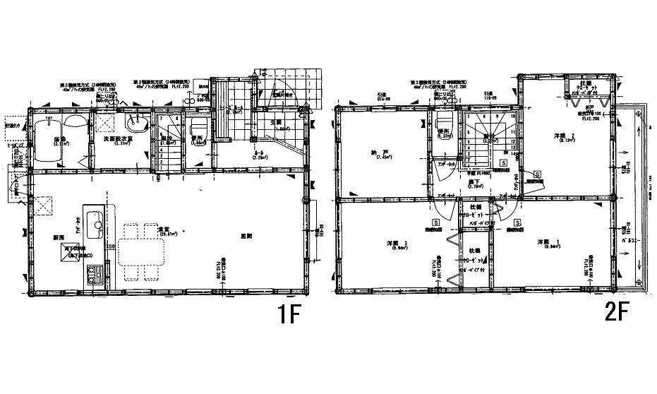 Floor plan. 25,800,000 yen, 3LDK + S (storeroom), Land area 119.84 sq m , Building area 93 sq m