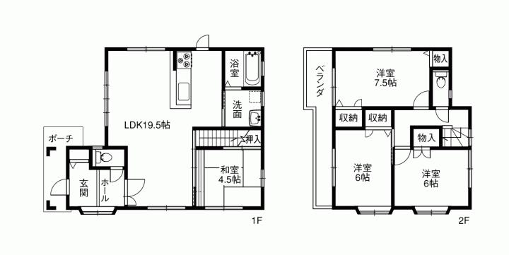 Floor plan. 20,300,000 yen, 4LDK, Land area 150.4 sq m , Building area 101.84 sq m