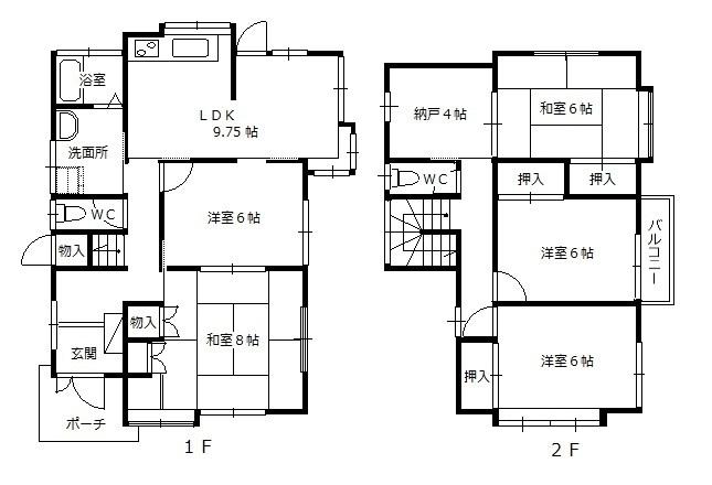 Floor plan. 9.4 million yen, 5DK, Land area 132.43 sq m , Building area 86.32 sq m