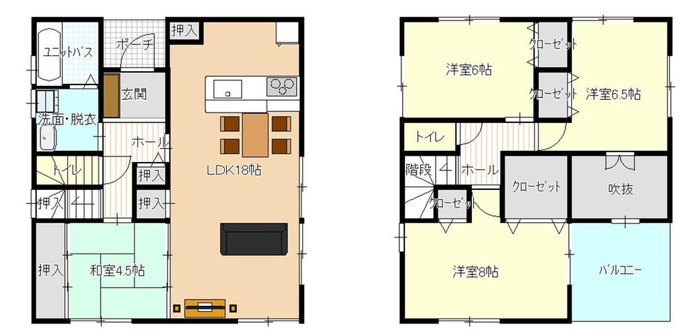 Floor plan. 24,800,000 yen, 4LDK, Land area 176.77 sq m , Building area 104.33 sq m