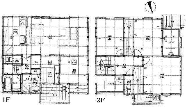 Floor plan. 25,900,000 yen, 4LDK, Land area 158.77 sq m , Building area 107.03 sq m 1F: 18LDK 4.5 Japanese-style room 2F: 8 quires Master Bedroom ・ 6 tatami Interoceanic ・ 6 tatami Interoceanic Parking is available four.