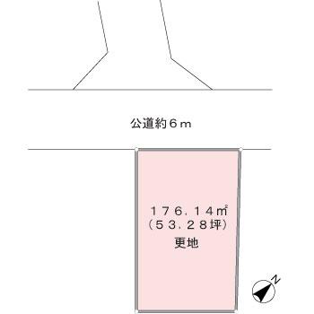 Compartment figure. Land price 2.5 million yen, Land area 176.14 sq m
