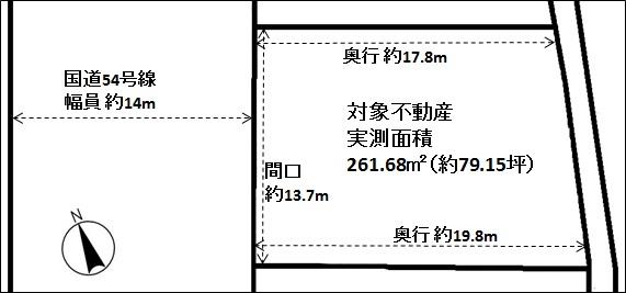 Compartment figure. Land price 19 million yen, It is a land area 261.68 sq m local compartment view