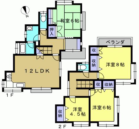 Floor plan. 6 million yen, 4LDK, Land area 101.97 sq m , Building area 91.53 sq m 4LDK