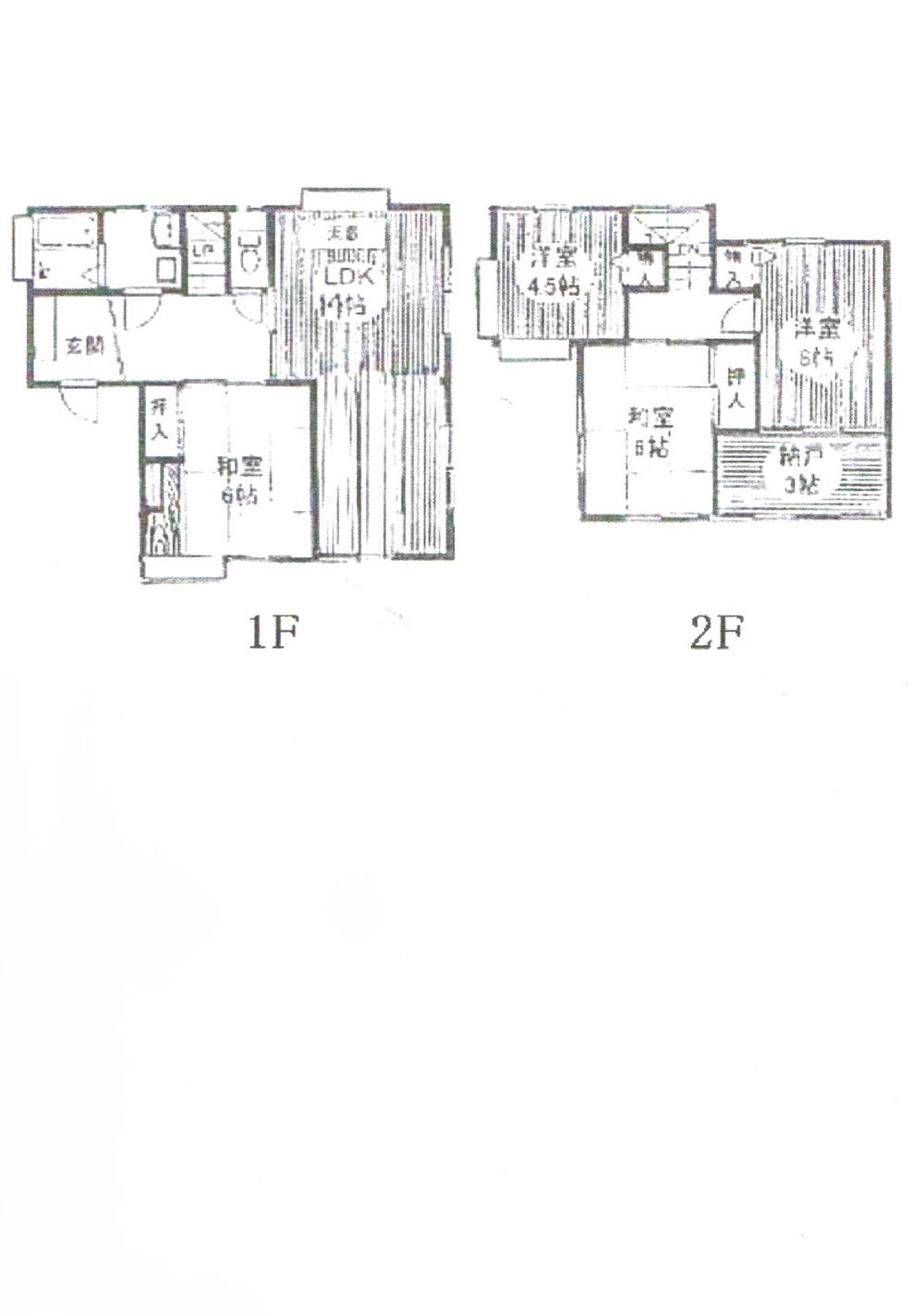 Floor plan. 15.8 million yen, 4LDK + S (storeroom), Land area 108.79 sq m , Building area 93.96 sq m