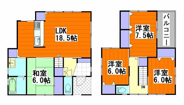Floor plan. 24,800,000 yen, 4LDK, Land area 158.28 sq m , Building area 111.78 sq m