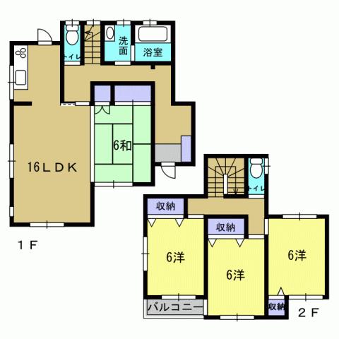 Floor plan. 12.8 million yen, 4LDK, Land area 133.49 sq m , Building area 99.08 sq m 4LDK