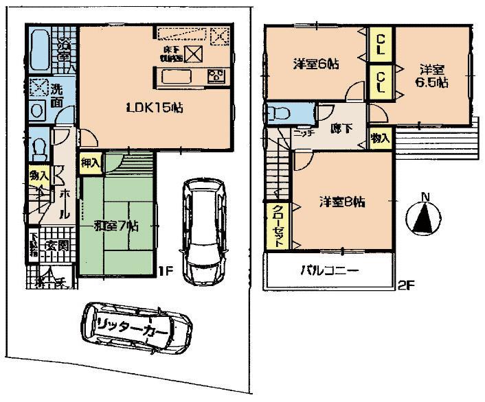 Floor plan. 25.6 million yen, 4LDK, Land area 112.03 sq m , Building area 98.01 sq m