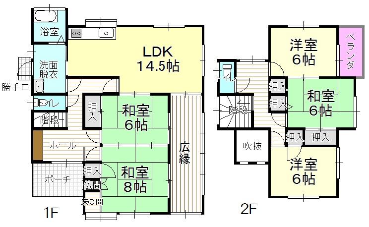 Floor plan. 18.9 million yen, 5LDK, Land area 395.29 sq m , Building area 116.63 sq m