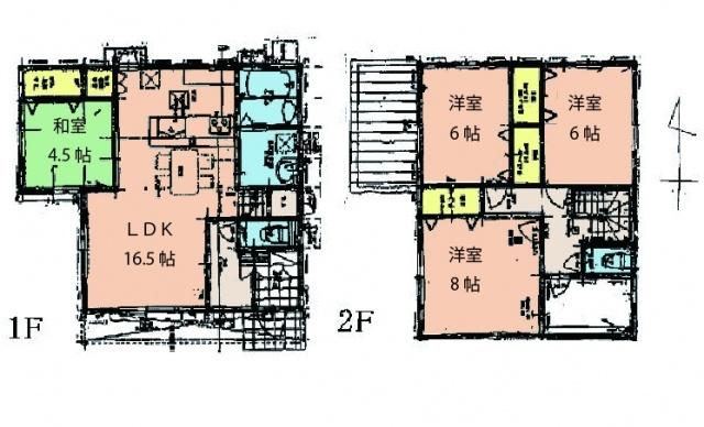 Floor plan. 27.3 million yen, 4LDK, Land area 109.2 sq m , Building area 100.19 sq m