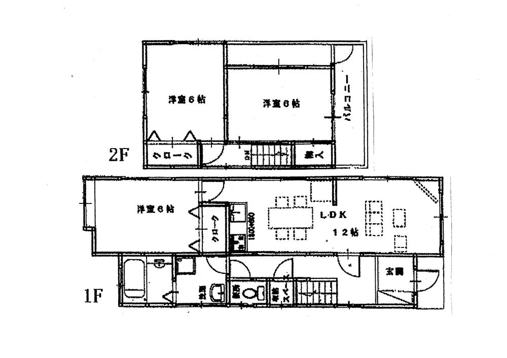 Floor plan. 14.8 million yen, 3LDK, Land area 106 sq m , Building area 74.52 sq m