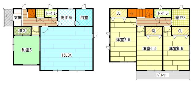 Floor plan. 23.8 million yen, 4LDK + S (storeroom), Land area 122.03 sq m , Building area 96.79 sq m