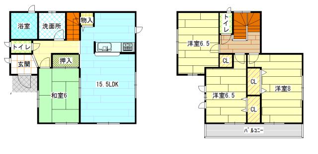 Floor plan. 21,800,000 yen, 4LDK, Land area 162.95 sq m , Building area 97.2 sq m