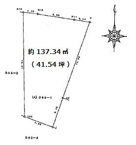 Compartment figure. Land price 11,970,000 yen, Land area 137.34 sq m