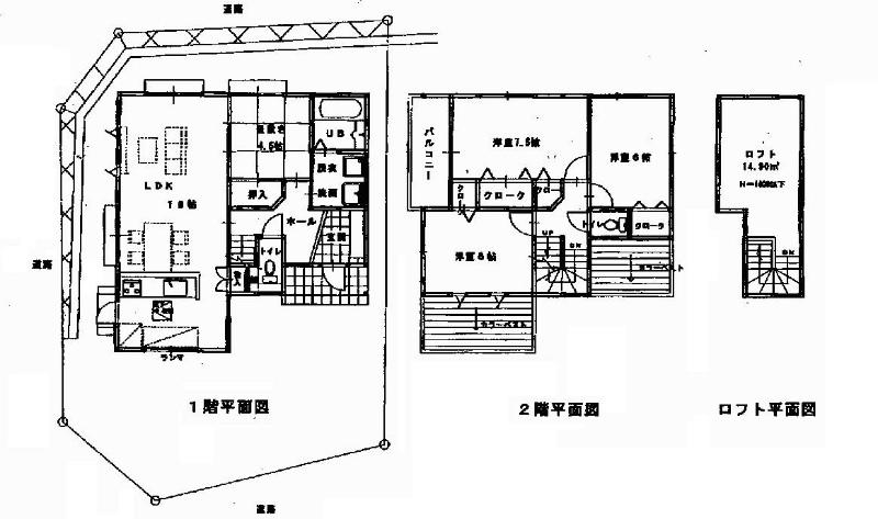Floor plan. 21.5 million yen, 4LDK, Land area 149 sq m , Building area 100.19 sq m 1F 18LDK 4.5 Japanese-style room Toilet 2F 7.5 Hiroshi 6 Hiroshi 6 Hiroshi toilet loft
