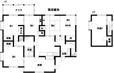 Floor plan. 11.8 million yen, 6DK + S (storeroom), Land area 328.21 sq m , Building area 119.57 sq m