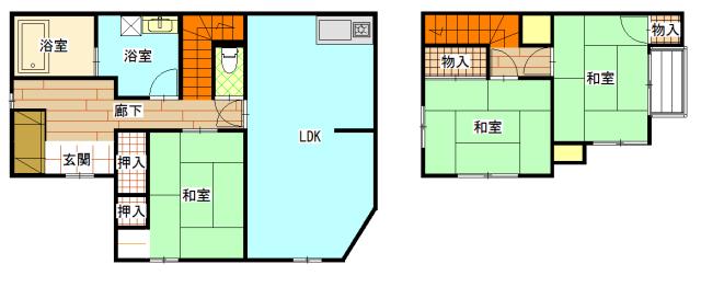 Floor plan. 5.5 million yen, 3LDK, Land area 100.38 sq m , Building area 75.76 sq m