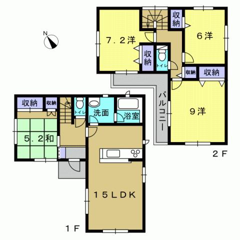 Floor plan. 23.8 million yen, 4LDK, Land area 169.57 sq m , Building area 97.6 sq m 4LDK