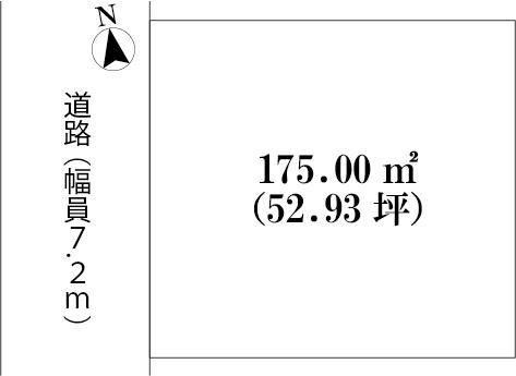 Compartment figure. Land price 1.7 million yen, Land area 175 sq m