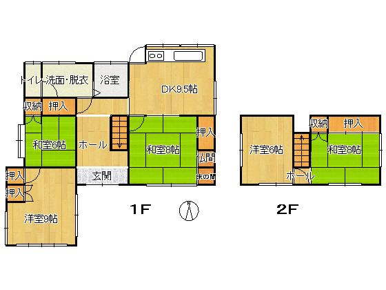 Floor plan. 15.8 million yen, 5DK, Land area 170.13 sq m , Building area 102.28 sq m
