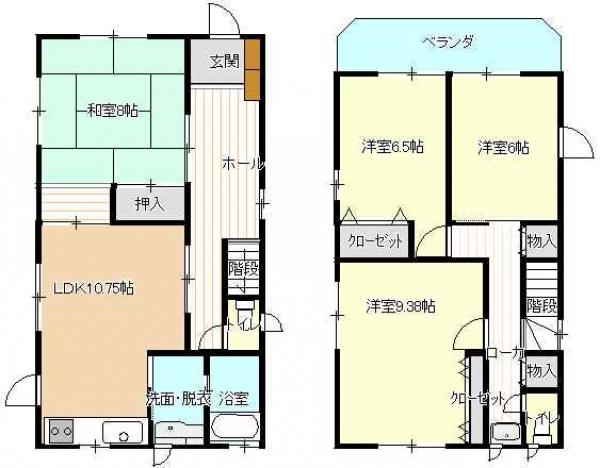 Floor plan. 10.8 million yen, 4LDK, Land area 209.17 sq m , Building area 107.95 sq m
