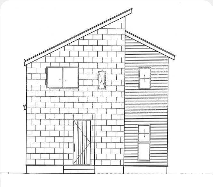 Rendering (appearance). West side elevational view