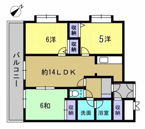 Floor plan. 3LDK, Price 12.9 million yen, Footprint 68.2 sq m , Balcony area 11.83 sq m 3LDK