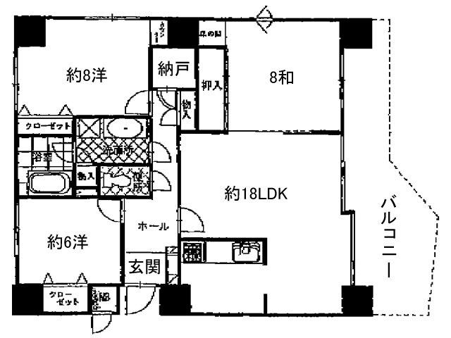 Floor plan. 3LDK + S (storeroom), Price 12.8 million yen, Occupied area 93.44 sq m