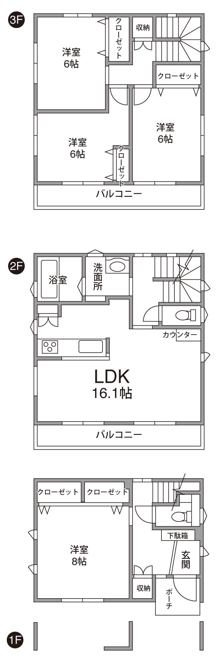 Floor plan. 35,950,000 yen, 4LDK, Land area 80.93 sq m , Building area 109.79 sq m living is a high-location single-family a convenient. 