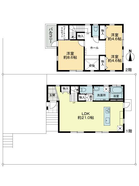 Floor plan. 25,800,000 yen, 3LDK, Land area 201.8 sq m , Building area 102 sq m floor plan