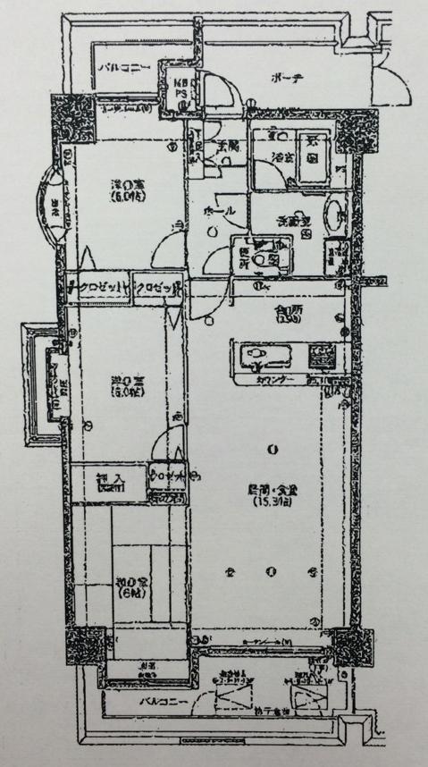 Floor plan. 3LDK, Price 18,800,000 yen, Occupied area 71.59 sq m , Balcony area 17.59 sq m