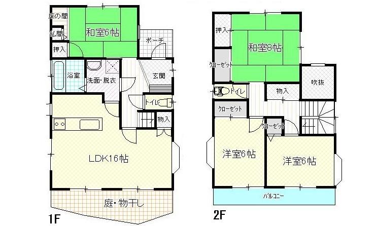 Floor plan. 15.9 million yen, 4LDK, Land area 132.53 sq m , Building area 108.47 sq m