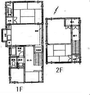 Floor plan. 13.8 million yen, 3DK + S (storeroom), Land area 65.84 sq m , Building area 24.69 sq m there is a bright kitchen and a Japanese-style room