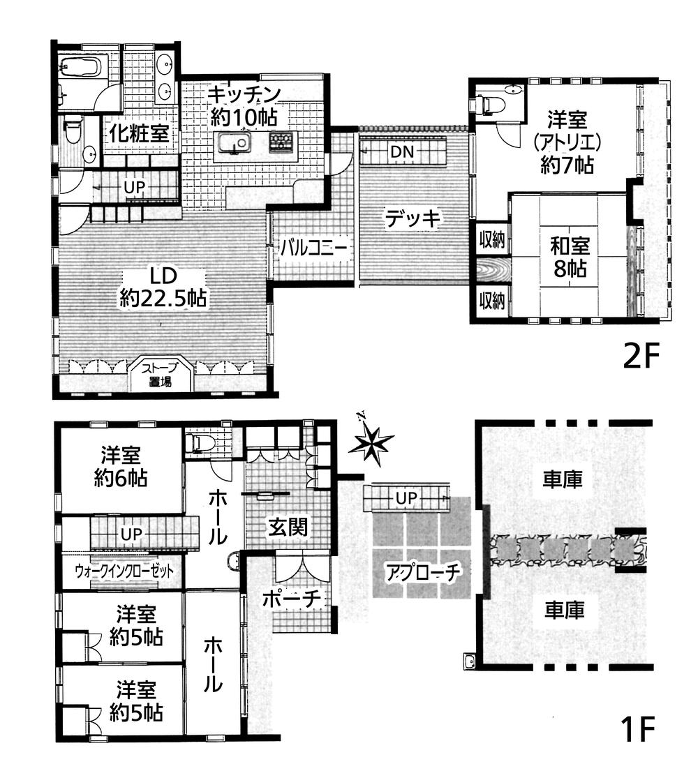 Floor plan. 59,810,000 yen, 5LDK, Land area 336.39 sq m , Building area 213.96 sq m