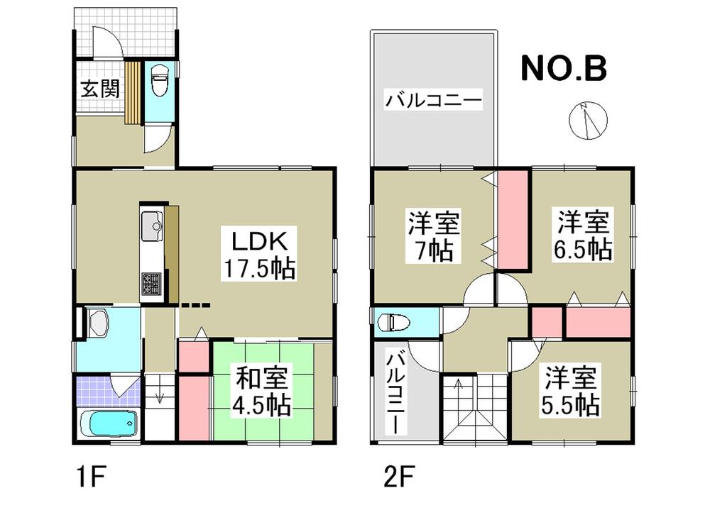 Floor plan. 32,800,000 yen, 4LDK, Land area 107.79 sq m , Building area 106.02 sq m