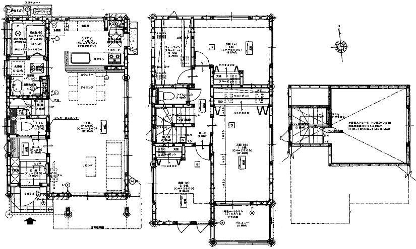 Floor plan. 25,800,000 yen, 3LDK + 2S (storeroom), Land area 101.17 sq m , Building area 93.56 sq m
