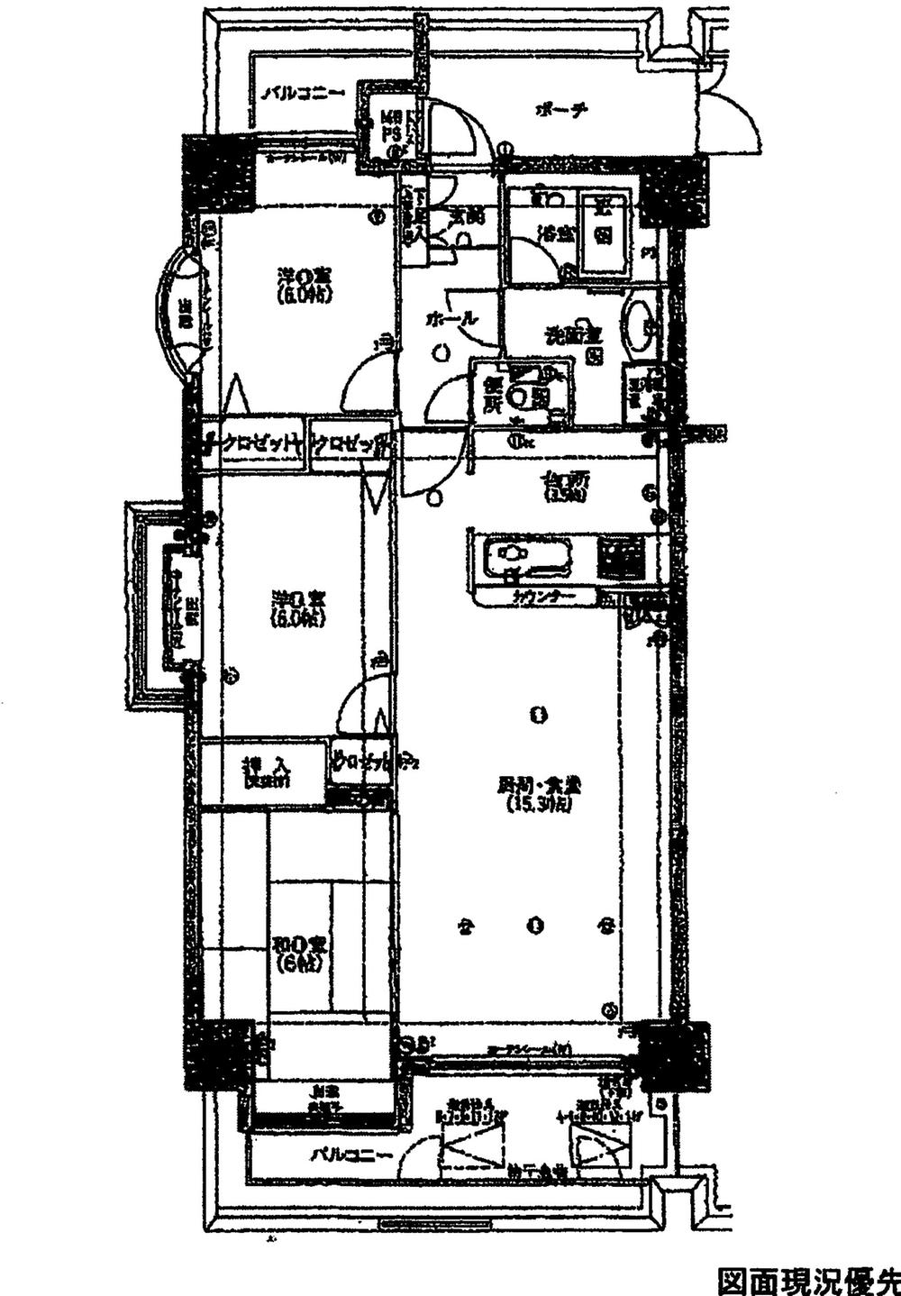 Floor plan. 3LDK, Price 18,800,000 yen, Occupied area 71.59 sq m , Balcony area 17.59 sq m
