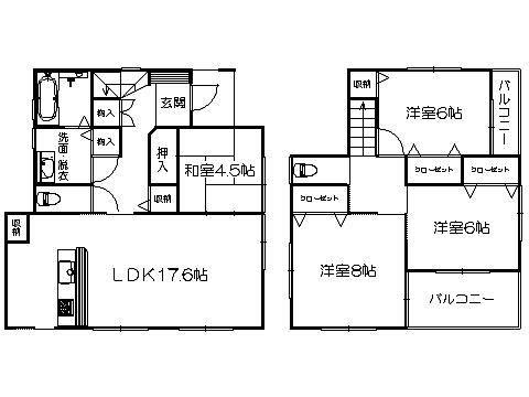 Floor plan. 23 million yen, 4LDK, Land area 253.98 sq m , Building area 104.33 sq m   ※ Floor plan current state priority