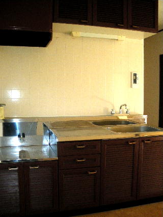Kitchen. Calm kitchen woodgrain