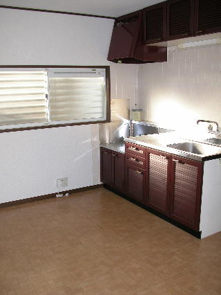 Kitchen. Bright kitchen with a window