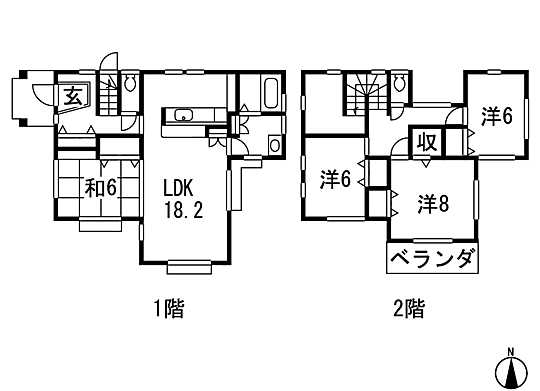 Floor plan. 25,900,000 yen, 4LDK, Land area 171.38 sq m , Building area 110.33 sq m 4LDK